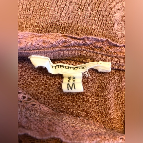 Mauve Maurices Mixed Material Sleeveless Top - Picture 2 of 2